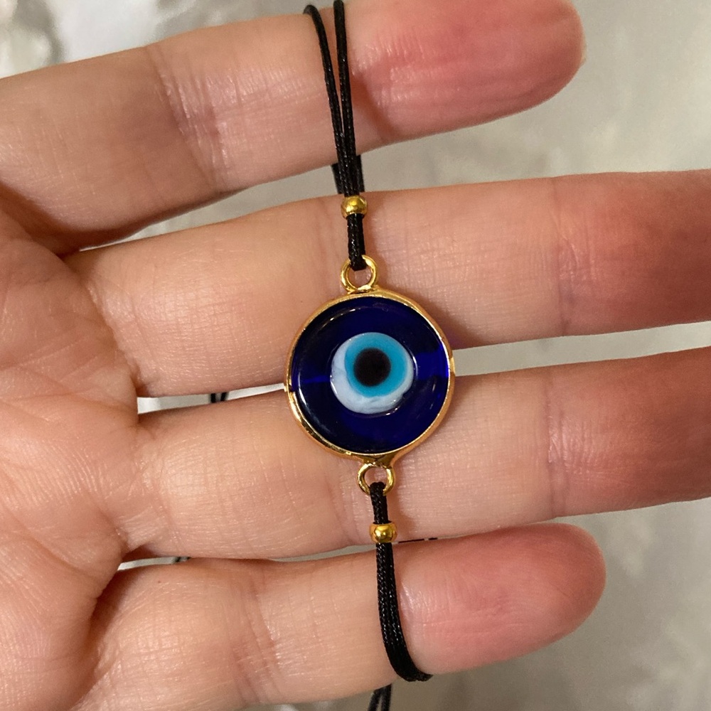New Turkish Evil Eye Handmade Blue Glass Bracelet, Unisex